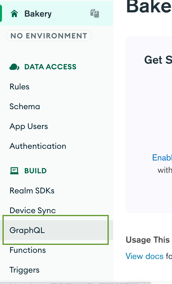 App Services left-hand menu highlighting the 'GraphQL' section